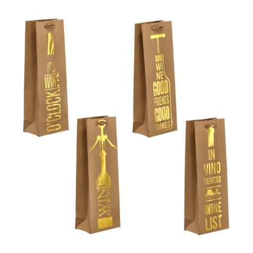 Chomik Сумка для вина, коричнева, 36 x 12,5 x 8,5 см, BAG5502 - Home Club