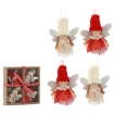Chomik Набор из 4 елочных украшений - ангелы в шапках, TIA0133 - Home Club