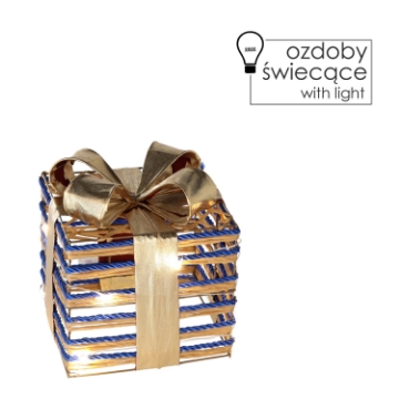 Chomik Рождественское Украшение - Подарок С Благородным Бантом 15 См Led, PRE1222 - Home Club