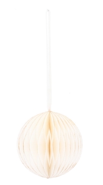 Chomik Набор из 4 бумажных елочных игрушек диаметром 8 см, белого цвета., AIP2006 - Home Club