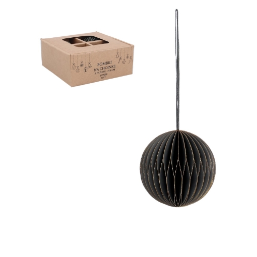 Chomik Kpl. 4 Паперові Ялинові Прикраси, Діаметр 8 См, Сірі, AIP2013 - Home Club