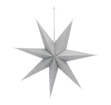 Chomik ДЕКОРАТИВНА ПАПЕРОВА ЗІРКА 60 СМ СІРА З ЗІРКАМИ, AIP2099 - Home Club