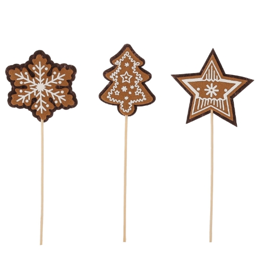 Chomik Рождественское Украшение - Печенье На Пике, Ассортимент Узоров, 8 x 8 См, SUN8518 - Home Club