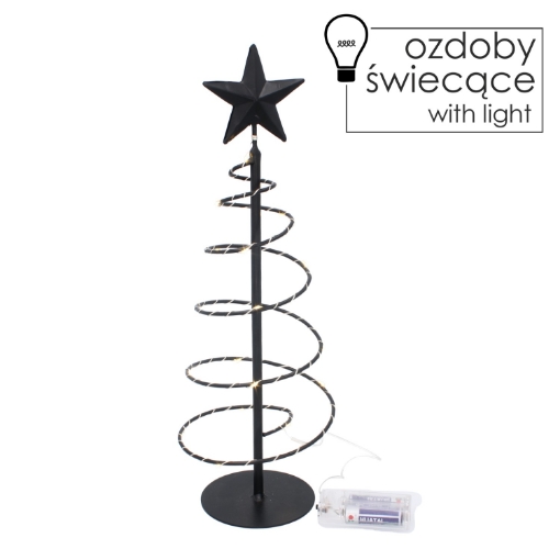 Chomik Украшение Рождественское - Металлическая Елка Черная 39 См Led, LAP8785 - Home Club