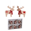 Chomik Набор из 18 деревянных рождественских украшений для подвешивания, 2 вида оленей., DIY9010 - Home Club