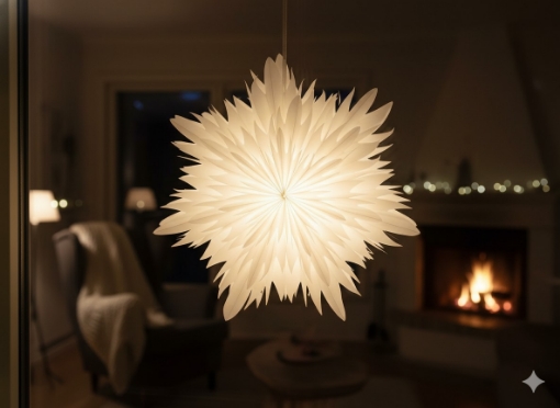 Chomik Декоративна Паперова Зірка 40 См Біла Двухшаровий, AIP9102 - Home Club