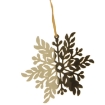 Chomik Кпл. 3 Ялинкові Прикраси - Сніжинка Золота 8 x 8 См, SUN0764 - Home Club, зображення 2