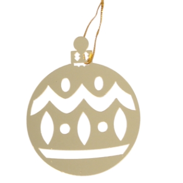 Chomik Набор из 3 елочных украшений - золотая шайба 8 x 6 см, SUN0788 - Home Club