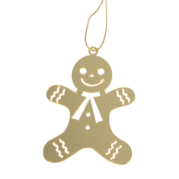 Chomik Набор из 3 елочных украшений - золотой пряник 6 x 8 см, SUN0801 - Home Club