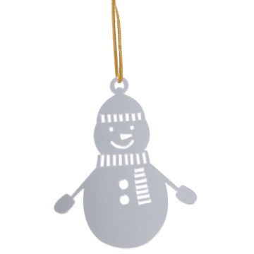 Chomik Набор из 3 елочных украшений - серебряный снеговик 6,5 x 8 см, SUN0832 - Home Club