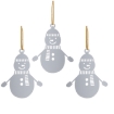 Chomik Набор из 3 елочных украшений - серебряный снеговик 6,5 x 8 см, SUN0832 - Home Club, изображение 4