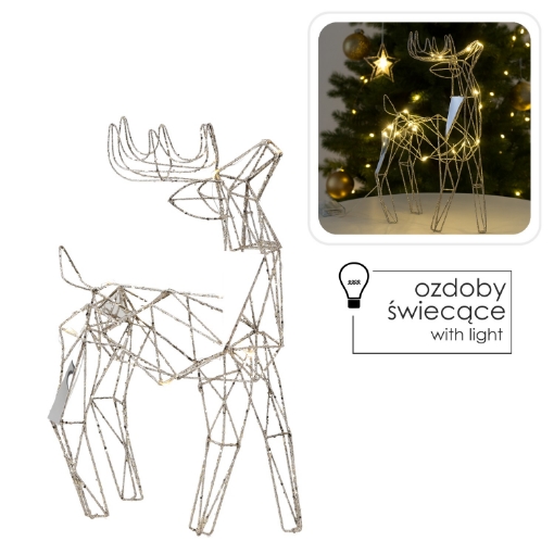 Chomik Праздничное Украшение - Светодиодный Сельдень 44 См Геометрический, HIL6314 - Home Club