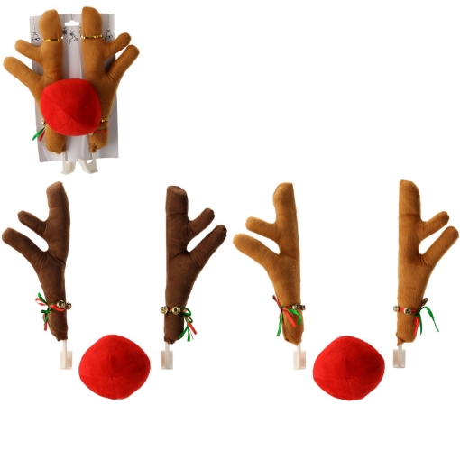 Chomik Рождественские украшения для автомобиля: рога оленя, разноцветные, LAR7472 - Home Club