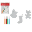 Chomik Набор из 3 рождественских украшений для подвешивания «Сделай сам» с 4 фломастерами: снеговик/олень/носок., DIY7083 - Home Club, изображение 2