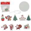 Chomik Kpl. 3 Різдвяні Прикраси Для Підвішування З Наклейками, Різні Дизайни, DIY7090 - Home Club, зображення 2