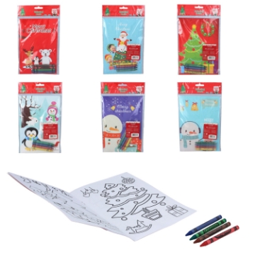 Chomik Рождественская Раскраска С 4 Мелками, Разнообразные Взоры, DIY7113 - Home Club
