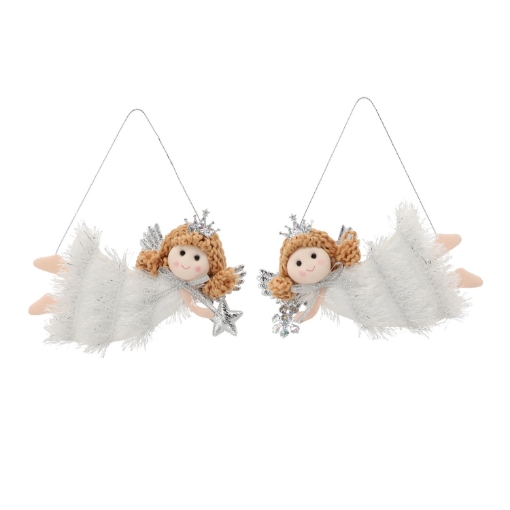 Chomik Украшение Рождественское. Подвеска «Ангел С Звездочкой/Снежинкой» 13 X 7 См, SUN0530 - Home Club