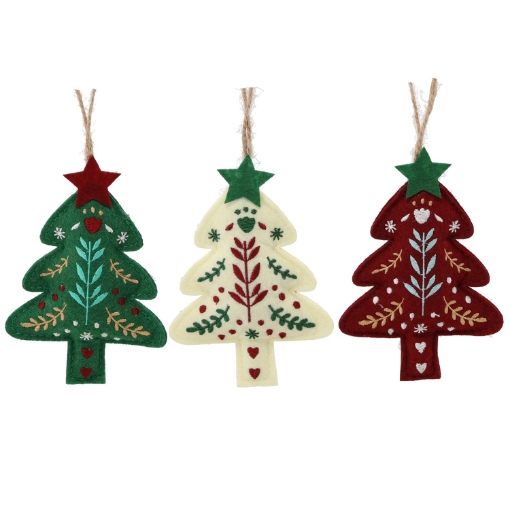 Chomik Рождественское украшение. Подвеска «Елка» 8 x 2 x 18 см, разноцветная, SUN0622 - Home Club