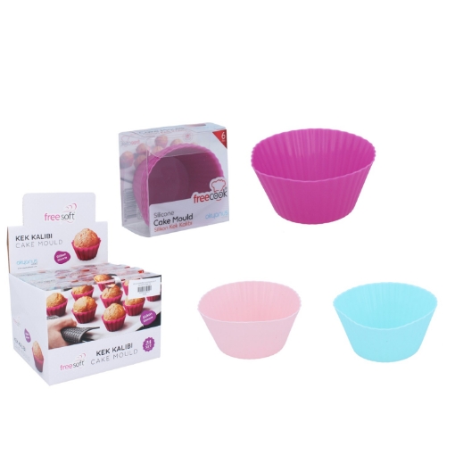 Chomik Набор из 6 силиконовых формочек для кексов размером 7 x 4,5 x 3,3 см, OKY0023 - Home Club