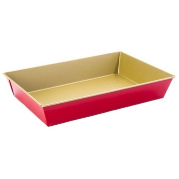 Chomik Фактурована Листова Металія 30X11X7,5 См З Захисним Покриттям Non-Stick Золото-Червоний, SNB3528 - Home Club