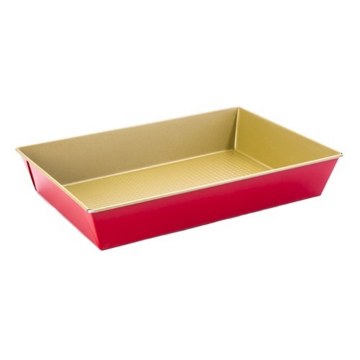 Chomik Фактурована Листова Металія 28X23,5X6 См З Захисним Покриттям Non-Stick Золото-Червоний, SNB3511 - Home Club