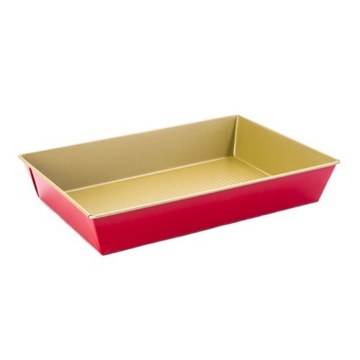 Chomik Фактурована Листова Металія 36X24,5X6Cm З Захисним Покриттям Non-Stick Золото-Червоний 3504*, SNB3504 - Home Club