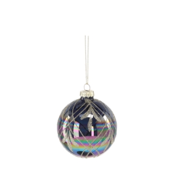 Chomik Стеклянная Шарика - Черная Глянцевая С Различными Узорами 8 См, BOZ1907 - Home Club