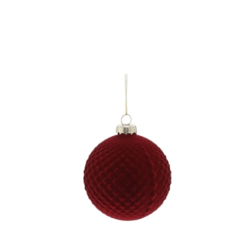 Chomik 7 стеклянных елочных украшений бордового цвета, 29 x 29 x 9,6 см, BOZ2133 - Home Club