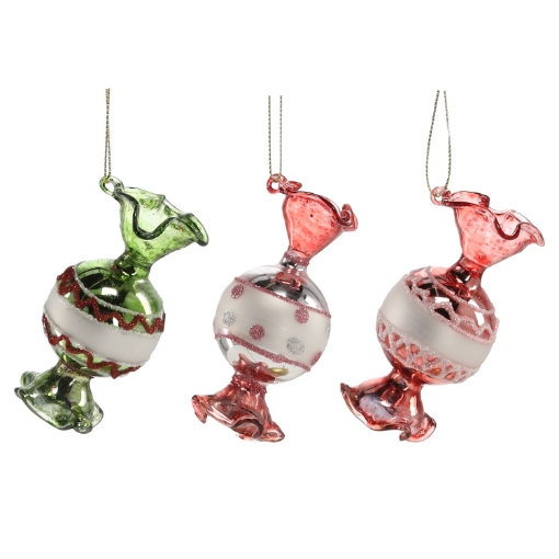 Chomik Стеклянная Пулья - Конфета, Разнообразные Дизайны, 3,8 x 8 См, BOZ2409 - Home Club