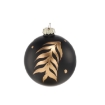 Chomik Стеклянная елочная игрушка диаметром 8 см, черного цвета, с разнообразными узорами, MAL2645 - Home Club, изображение 3