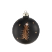Chomik Стеклянная елочная игрушка диаметром 8 см, черного цвета, с разнообразными узорами, MAL2645 - Home Club, изображение 4