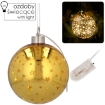 Chomik Праздничная Украшение Стеклянная Шарика 12 См Led Золотая С Звездками, MAL2775 - Home Club