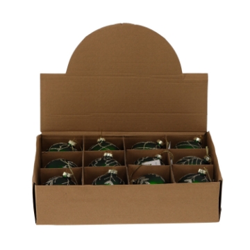 Chomik Стеклянная Пулья - Зеленая 8 См Золотые Узоры, Разнообразные Дизайны, BOZ4488 - Home Club