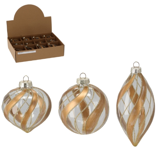 Chomik Стеклянная Шарика - Прозрачная, Украшенная Различными Узорами, BOZ4877 - Home Club