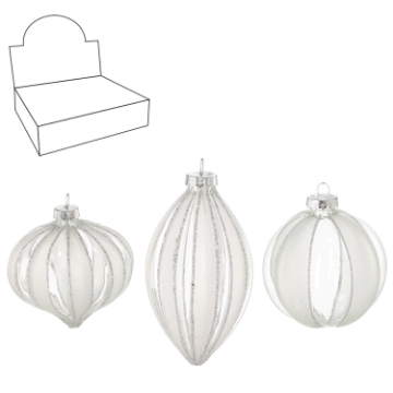 Chomik Стеклянная Шарика - Прозрачная, Украшенная Разнообразными Узорами, BOZ4884 - Home Club