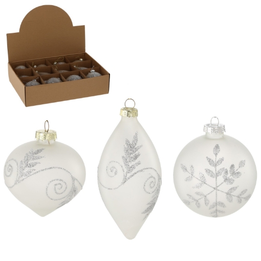 Chomik Стеклянная Пушка - Белый Матовый С Разнообразными Узорами, BOZ4891 - Home Club