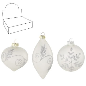 Chomik Стеклянная Пушка - Белый Матовый С Разнообразными Узорами, BOZ4891 - Home Club