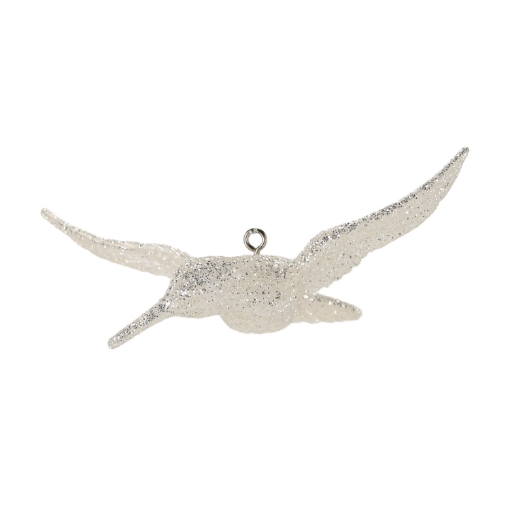 Chomik Скляна Гірлянда - Білий Колібр, Блискучий, 8 x 13 См, BOZ4686 - Home Club