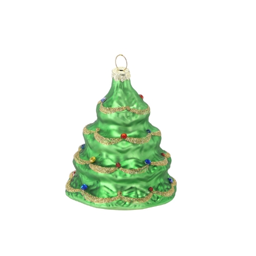 Chomik Скляна Гірлянда - Святкова Ялинка 6,8 x 8,1 См, BOZ4709 - Home Club