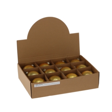 Chomik Стеклянная Пушка - Матовый Золотой 8 См, Разнообразные Узоры, BOZ4846 - Home Club