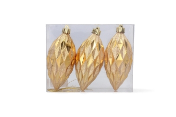 Chomik Набор из 3 продольных шаров 10 см красного/золотого/серебряного цвета, GIF2213 - Home Club