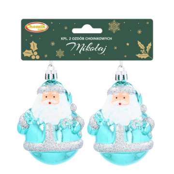 Chomik Набор из 2 елочных украшений «Санта-Клаус», BAI9212 - Home Club