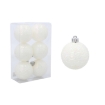 Chomik Набор из 6 елочных шаров, 6 см, белый, GIF2815 - Home Club