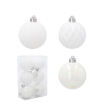 Chomik Набор из 6 елочных шаров, 6 см, белый, GIF2822 - Home Club