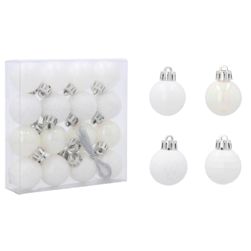 Chomik Набор из 16 шариков, 3 см, белый, GIF2938 - Home Club