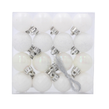 Chomik Набор из 16 шариков, 3 см, белый, GIF2938 - Home Club