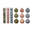 Chomik Набор из 6 шариков, 6 см, оливковый/медный/графитовый микс дизайнов, туба, GIF7092 - Home Club