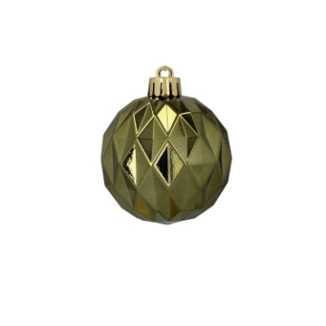Chomik Набор из 6 блестящих елочных шаров, 6 см, оливковый/медный/графитовый, GIF7115 - Home Club