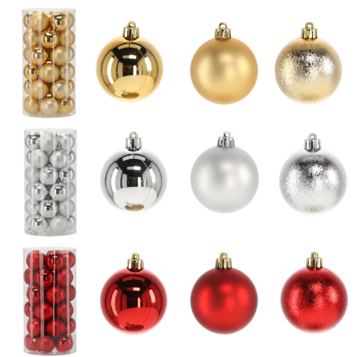 Chomik Kpl. 30 Бомбок 6 См Червоний/Золотий/Срібний, GIF7221 - Home Club