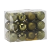 Chomik Набор из 24 шариков, 6 см, оливковый/медный/графитовый, различные дизайны, GIF7269 - Home Club, изображение 2